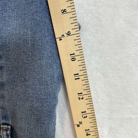 REWASH Recycled Zip Front Dress Women’s Size M Stretch Denim Jean Pockets - Picture 8 of 16